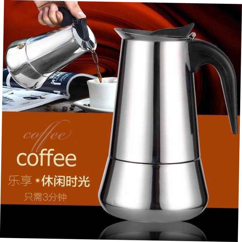 stainless steel mocha pot coffee pot maker machine 100-450ml