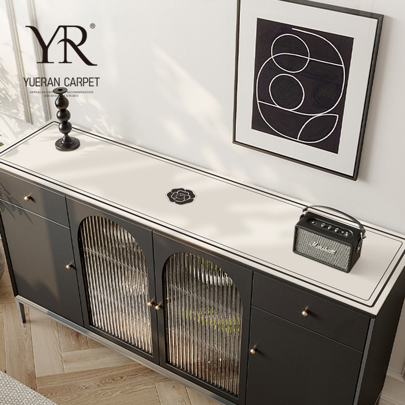 法式简约防水防油边柜垫玄关鞋柜台面桌垫免洗电视柜保护垫桌布