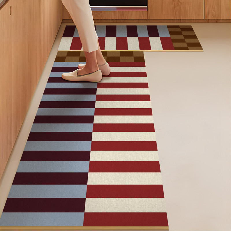 复古中古风长条厨房防油防滑地垫可擦免洗耐脏家用吸水pvc地毯,居家布艺,厨房地垫,淘宝优惠券,粉丝福利购,淘宝优惠卷