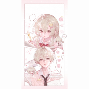 抱盒60张 情侣动漫头像原创圈直购高清无水印 明月宴加贺见遥扭蛋