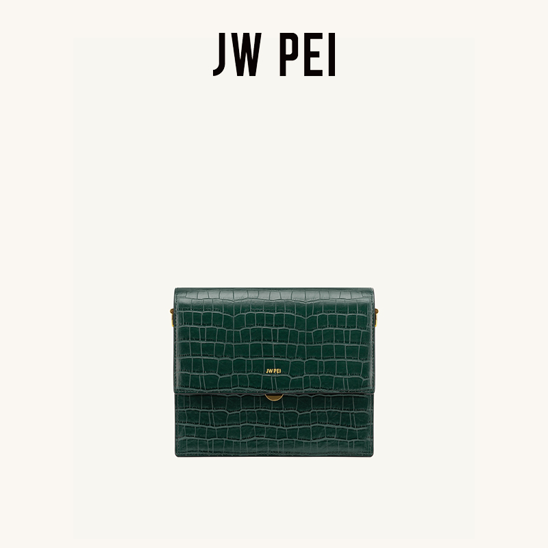 JW PEI包包新款潮单肩包斜挎包小众设计ins鳄鱼纹小方包女1