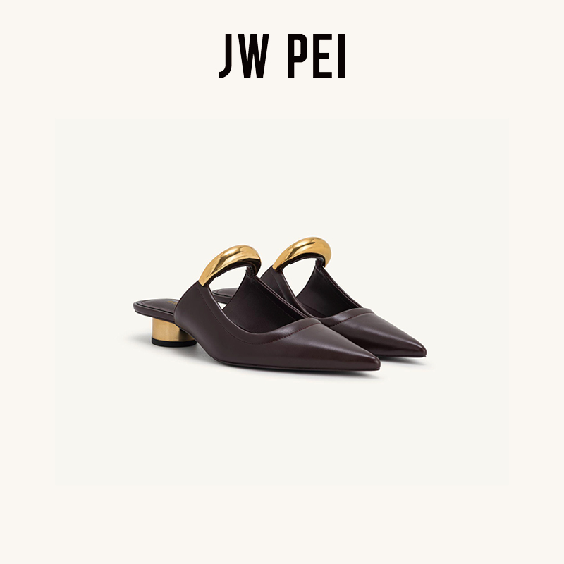 JWPEI法式凉鞋新款增高穆勒鞋