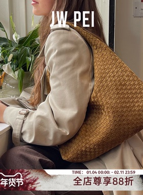 JW PEI大容量编织包laura新款复古女包手提包大包通勤包包女5S286