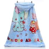 宝宝包被初生新生婴儿外出包裹斗篷抱被珊瑚法兰绒秋冬厚毛毯背被