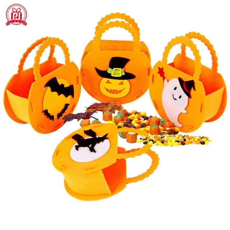 2021 funny halloween pumpkin bag fashion non-woven tote bag