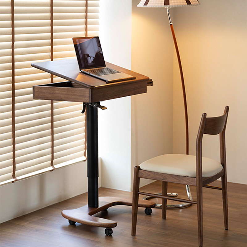 圣贝纳迪黑胡桃木可移动升降桌