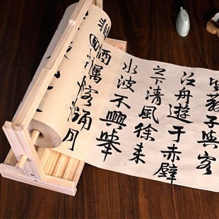 长卷宣纸专用架书法m卷轴架实木架子书法长卷纸架书画 画宣纸收纳