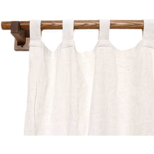 木质窗帘杆胡桃色白蜡木实木民宿木杆吊环简约打S孔罗马杆窗帘支