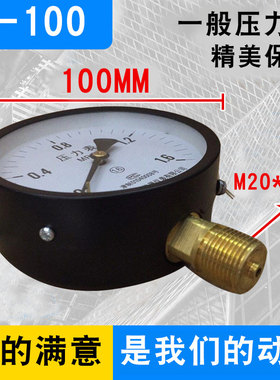 包邮普通压力表Y-100气压表水压表0-0.6/1.6/2.5/6/10/2X5/60MPA