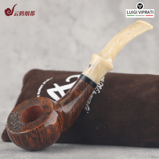 云鹤意大利Viprati维布拉蒂手工石楠木烟斗一叶草级别1Q193-24