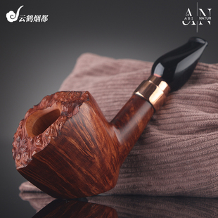 黑山共和国Abi Natur阿比·纳托手工石楠木烟斗光面都柏林金属圈