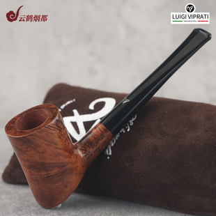 云鹤意大利Viprati维布拉蒂手工石楠木烟斗一叶草级别1Q193-23