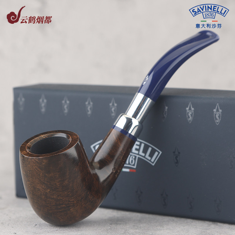 Savinelli意大利高档进口沙芬石楠木烟斗正品高档男专用烟斗