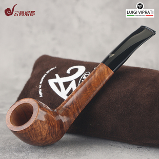 云鹤意大利Viprati维布拉蒂手工石楠木烟斗一叶草级别1Q193-40