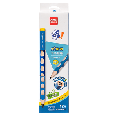 2BHB盒装加粗三角杆洞洞书写铅笔