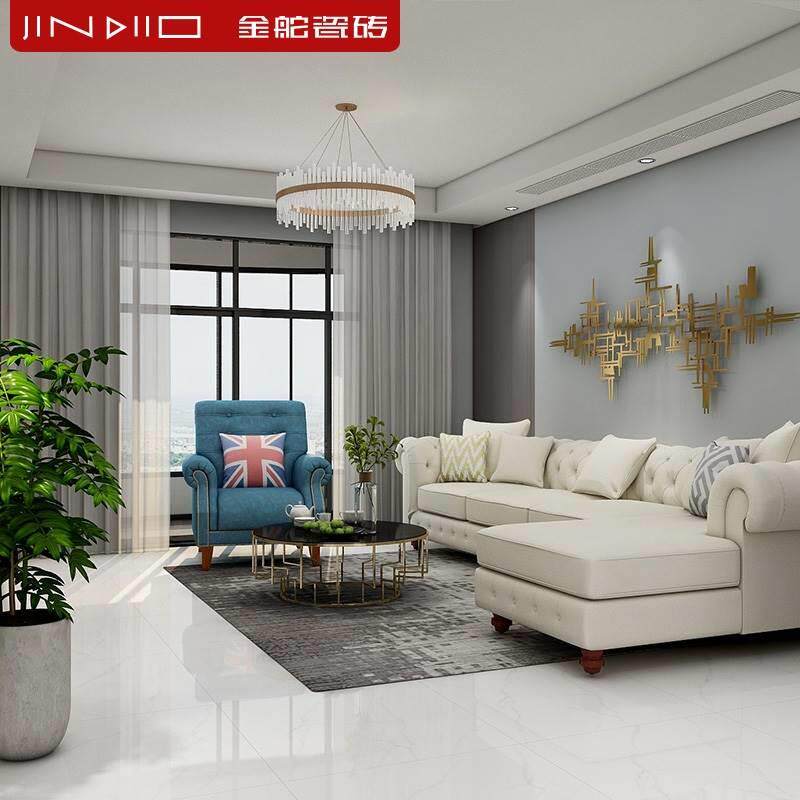 金舵瓷砖800800卡拉拉白客厅餐厅全抛釉防滑耐磨地砖88016