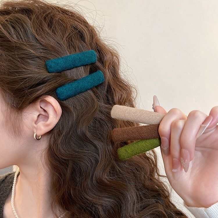 复古布艺方型发夹女2025新款