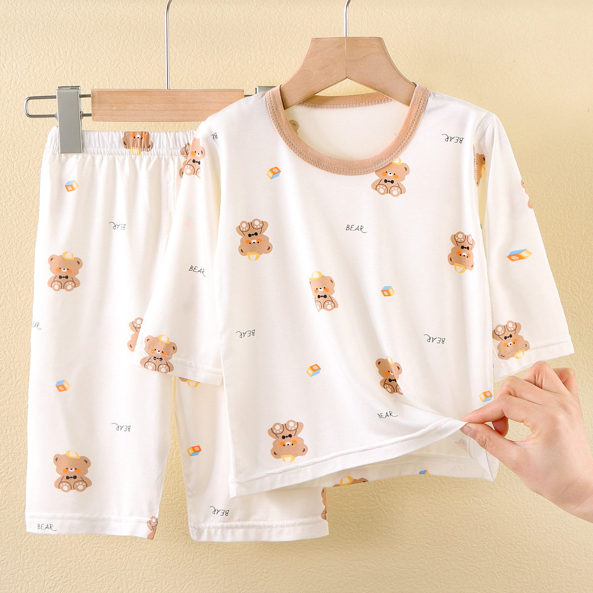 2026儿童莫代尔睡衣套装七分袖男女童家居服夏季薄款秋裤空调服,童装/婴儿装/亲子装,家居服套装,淘宝优惠券,粉丝福利购,淘宝优惠卷