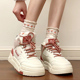 高帮鞋 子女款 女2025新款 休闲板鞋 百搭厚底增高运动小白鞋 回力女鞋