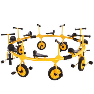 幼儿园儿童三轮车脚踏车手推童车双人男女孩大号幼教骑行车