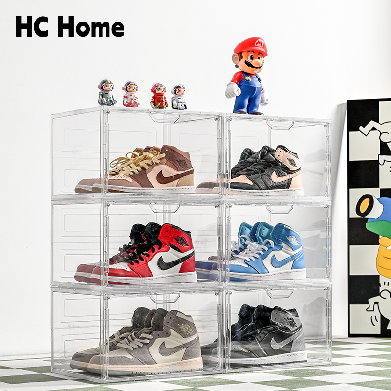 慧程亚克力全透明收藏塑料鞋柜子