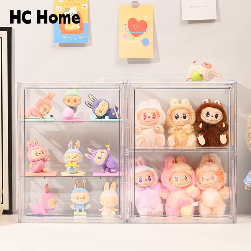 盲盒收纳展示架透明防尘亚克力手办收纳柜labubu泡泡玛特展示盒子,收纳整理,手办收纳盒,淘宝优惠券,粉丝福利购,淘宝优惠卷