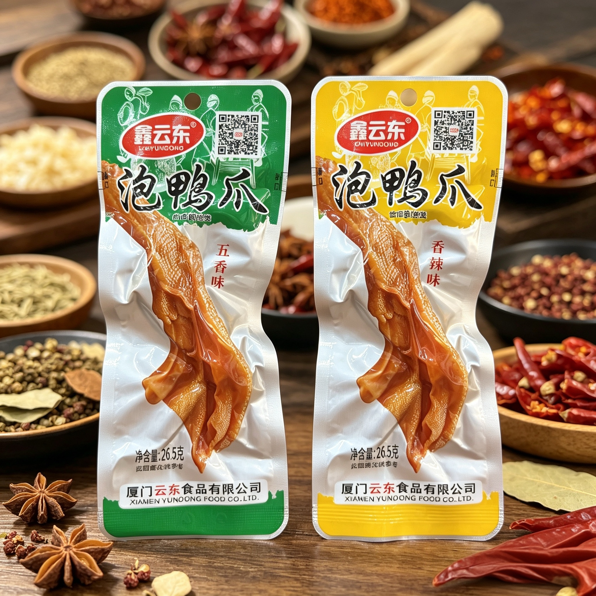 鑫云东福建龙岩下洋土楼泡鸭爪即食卤味小零食香脆泡椒辣鸭掌包邮