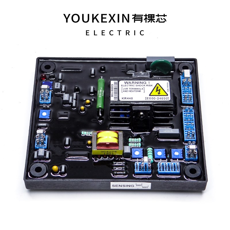 KR440无刷发电机调压板自动电压调节器AVR励磁稳压器取样220V380V