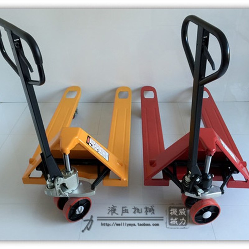 123吨2.5吨5t手动液压搬运车叉车铲车地牛托盘拖升堆高运输推拉车