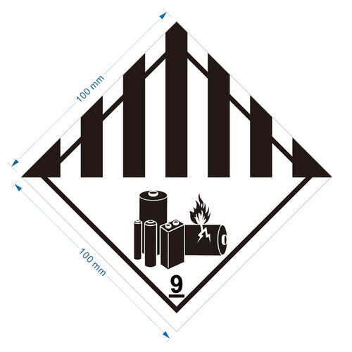 新版un3481锂离子金属电池标签贴纸航空物流海运危险品警示标识贴