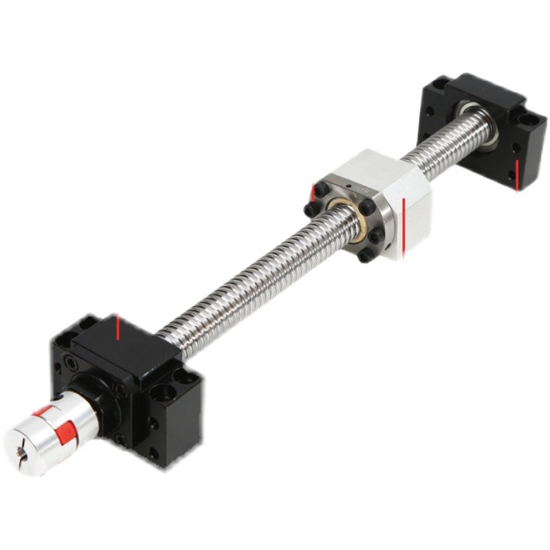 滚珠丝杆丝杠套装步进伺服电机一体座固定座O直线导轨滑台模组全