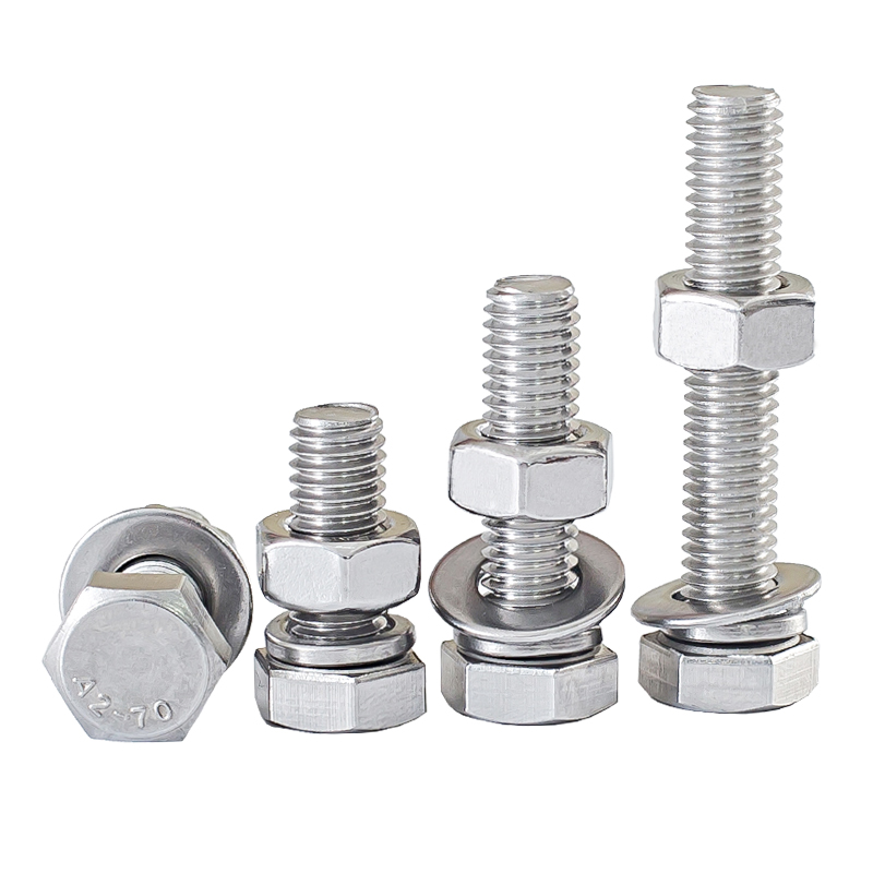304不锈钢外f六角螺丝螺栓螺母套装大全 加长螺杆 M6/M8/M10-200m
