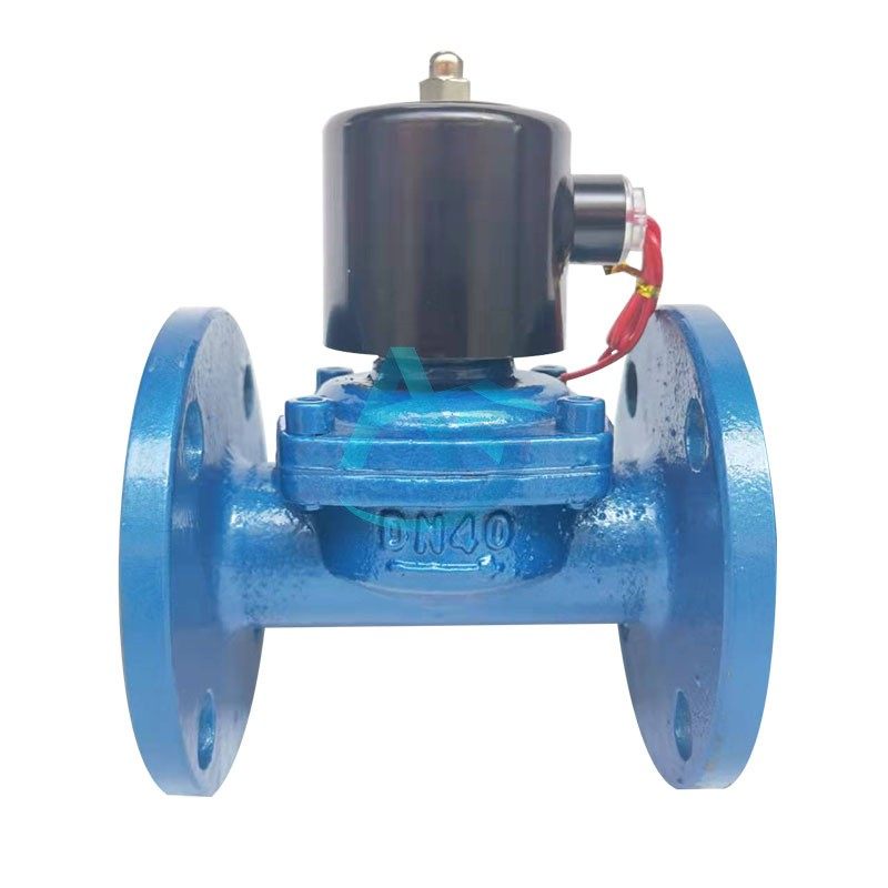 ZCS铸钢水用电磁阀24v220v常闭法兰电磁开关阀DN50 65 80 100 150