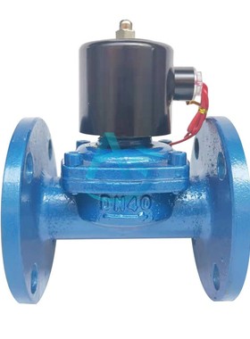 ZCS铸钢水用电磁阀24v220v常闭法兰电磁开关阀DN50 65 80 100 150