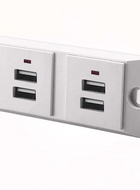 36*36mmUSB充电插座USBx排插AC电源插座DC充电窄板多孔流水线插座