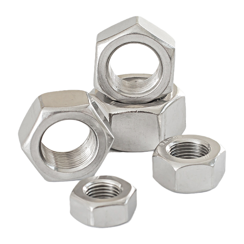 304不锈钢六角细牙螺母细扣螺丝帽M5M6M8M10MH12M14M16M18M20M24m