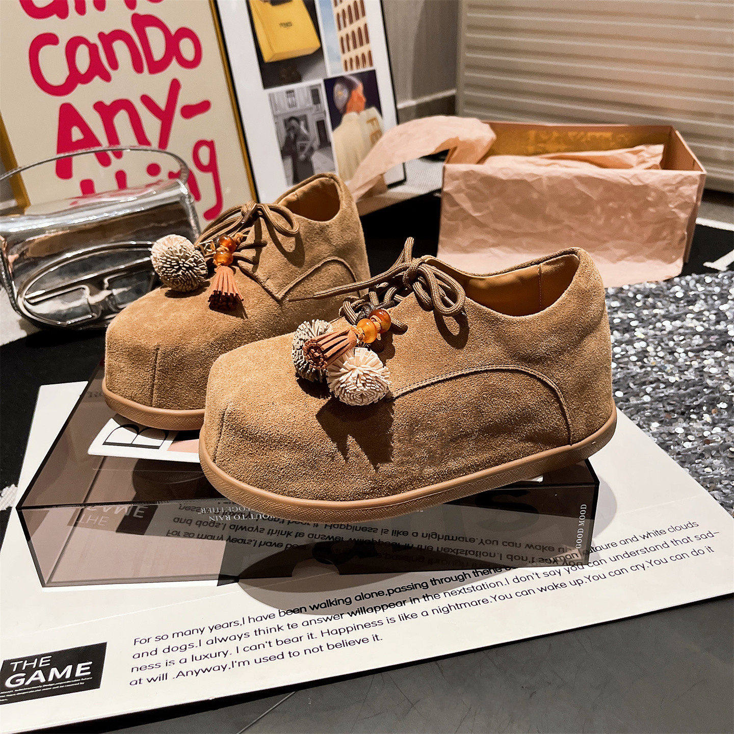 2025新款真皮厚底松糕小个子6cm增高勃肯鞋大头面包鞋超高跟女鞋,女鞋,勃肯鞋/软木鞋,淘宝优惠券,粉丝福利购,淘宝优惠卷