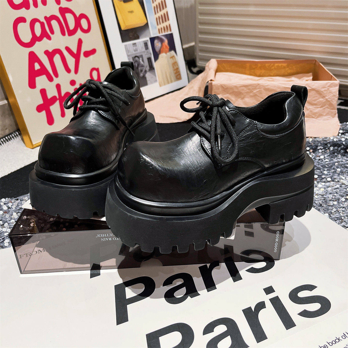 真皮系带厚底松糕大头小个子6cmJK小皮鞋乐福鞋英伦风布洛克女鞋,女鞋,牛津鞋/布洛克鞋/德比鞋,淘宝优惠券,粉丝福利购,淘宝优惠卷