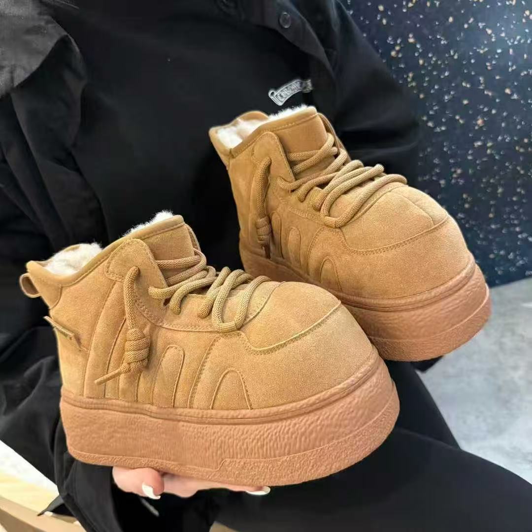 毛毛保暖棉鞋百搭休闲勃肯鞋