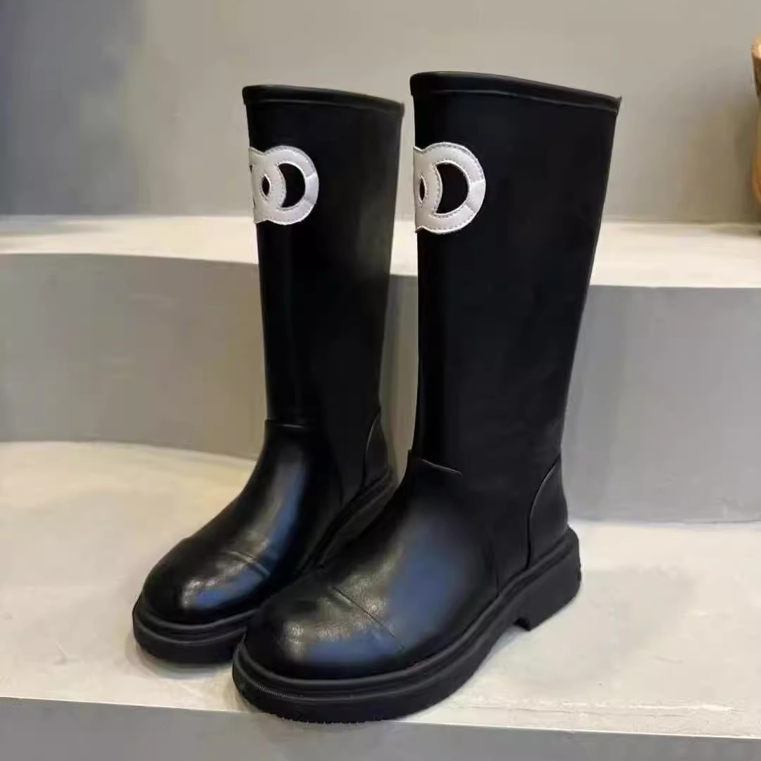 小个子增高百搭休闲机车靴女雨靴