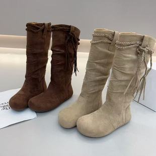 韩版 2025新款 厚底真皮马丁靴女英伦风小个子增高百搭休闲机车靴女