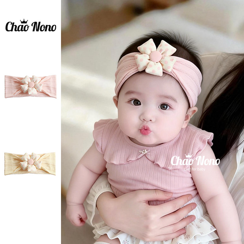 春夏季婴儿发带小月龄女宝宝护囟门花朵头带新生儿不伤发时尚发饰