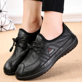 奶奶防水防滑春秋 中老年软底软面妈妈单鞋 老北京布鞋 女平底老人鞋