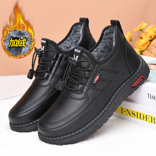 老北京棉鞋女加绒防水保暖妈妈鞋