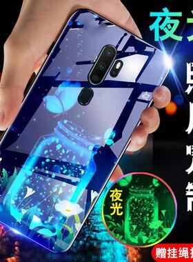 OPPOk3手机壳夜光OPPO K3硅胶软边玻璃壳opopk3防摔全包0pp0k3个性时尚opopK3男女款oppo realmex潮opk3硬壳