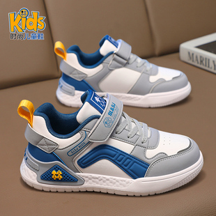 男童鞋子2026新款秋冬款儿童板鞋春季皮面防水学生大童男孩运动鞋
