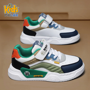 男童鞋子2026新款秋冬季中大童皮面春秋小学生板鞋男孩儿童运动鞋