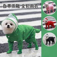 Собака в соединении плащ, с четырьмя перевернутыми водонепроницаемы