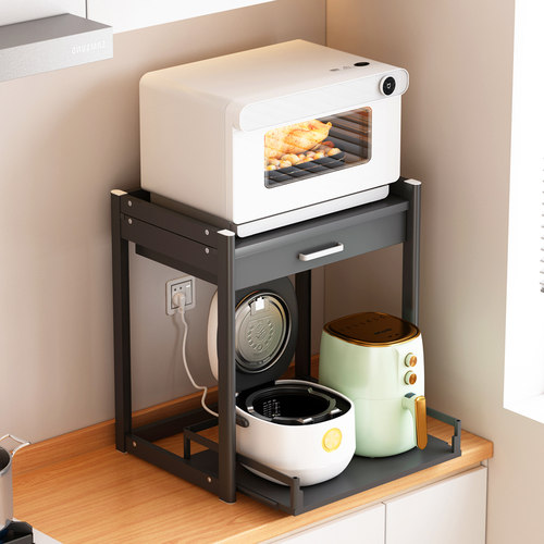 厨房电饭锅置物架微波炉一体架子