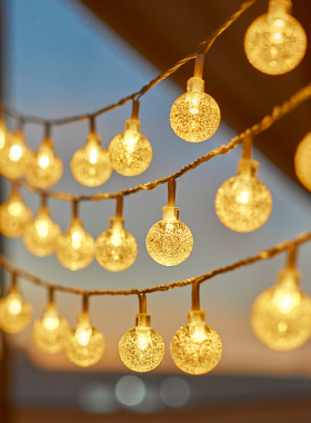 过新年户外露营帐篷天幕生日装饰灯LED星星灯生日房间彩灯氛围灯